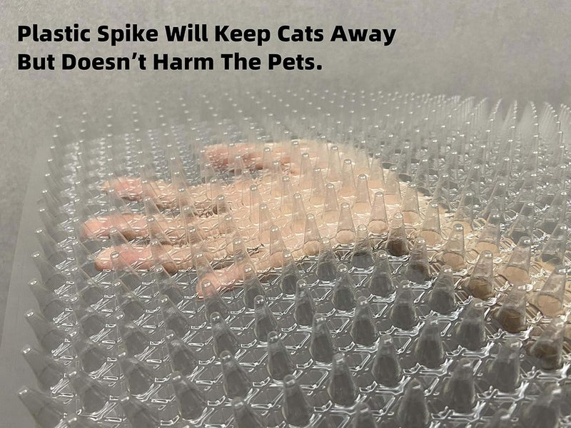 BYTEBAY 8 Pack Cat Repellent Outdoor/Indoor Scat Mat for Cats&Dogs, Keep Away Pest Plastic Mats with Spikes,16 x 13 Inches - Image 2